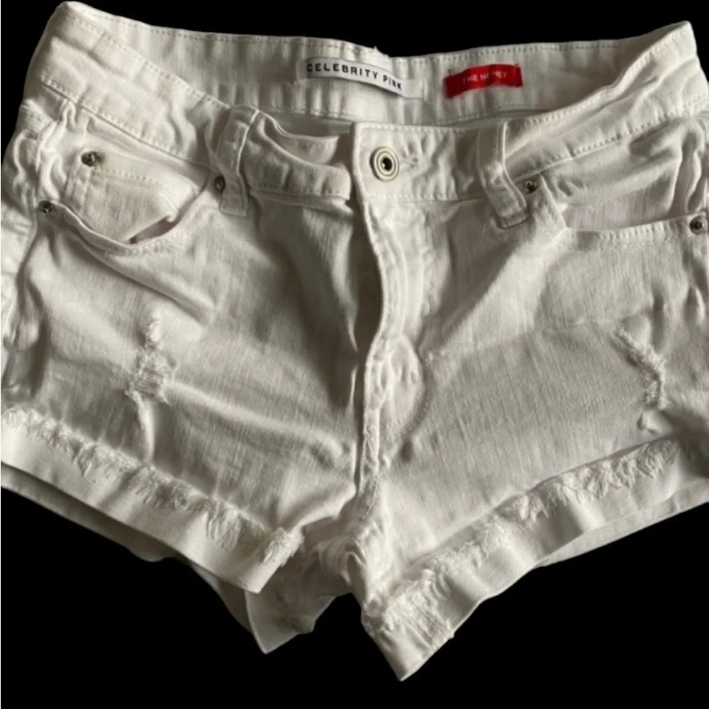 Celebrity pink the honey jean shorts with new sunflower ironon‎ transfers  5/27